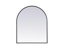 METAL FRAME ARCH MIRROR 30X36 BLACK 