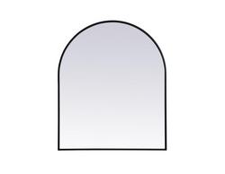 30 in. x 36 in. Arch Mirror in  Black