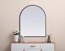 METAL FRAME ARCH MIRROR 30X36 BLACK 