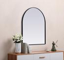 METAL FRAME ARCH MIRROR 30X36 BLACK 