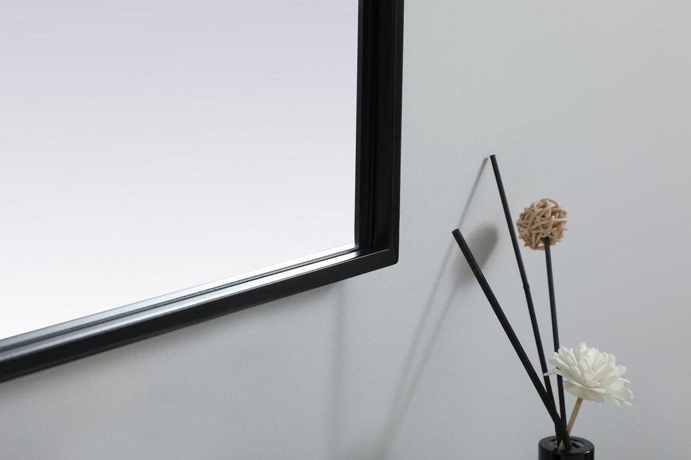 METAL FRAME ARCH MIRROR 30X36 BLACK 