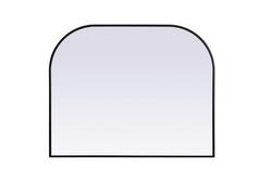 42 in. x 34 in. Arch Mirror in  Black