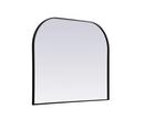 METAL FRAME ARCH MIRROR 42X34 BLACK 