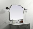 METAL FRAME ARCH MIRROR 42X34 BLACK 