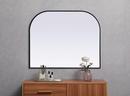 METAL FRAME ARCH MIRROR 42X34 BLACK 