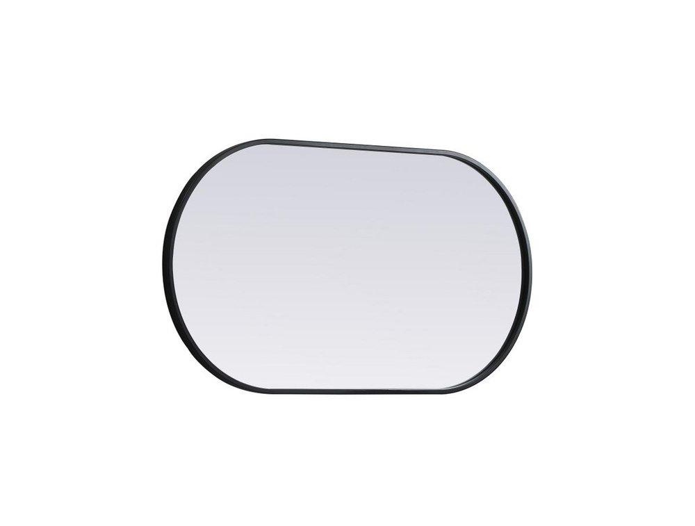 METAL FRAME OVAL MIRROR 20X36 BLACK 