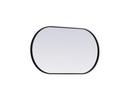 METAL FRAME OVAL MIRROR 20X36 BLACK 
