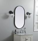 METAL FRAME OVAL MIRROR 20X36 BLACK 