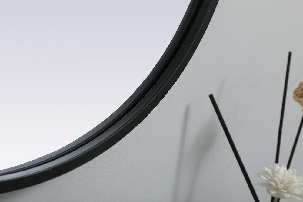 METAL FRAME OVAL MIRROR 20X36 BLACK 