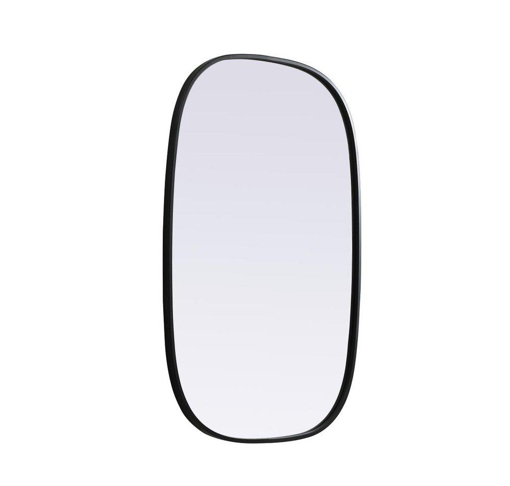 METAL FRAME OVAL MIRROR 24X36 BLACK 