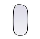 METAL FRAME OVAL MIRROR 24X36 BLACK 