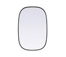 24 in. x 36 in. Oval Mirror in  Black