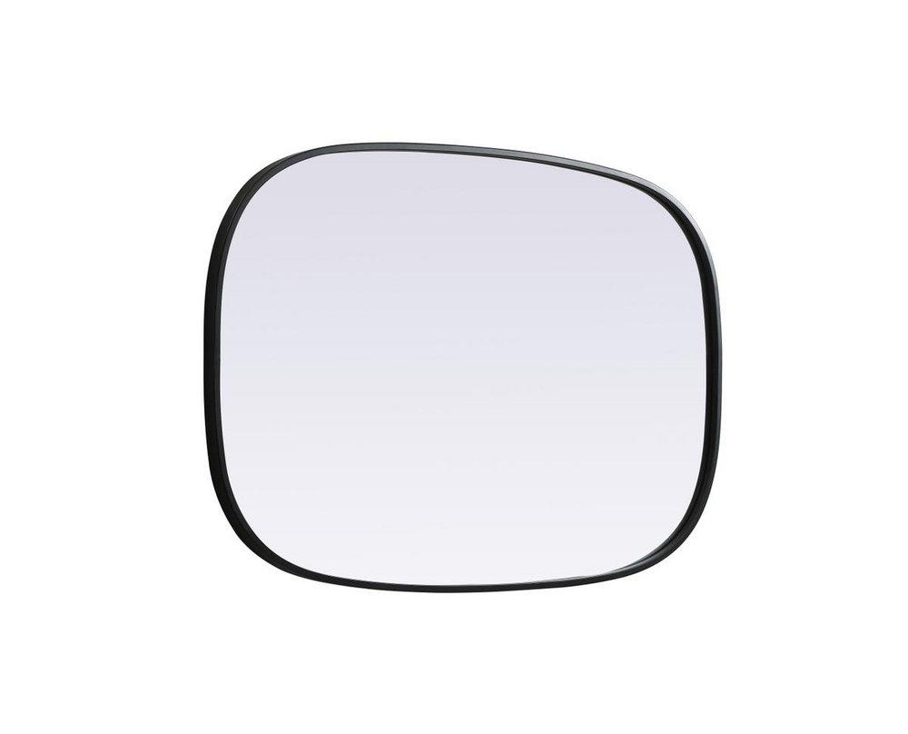 METAL FRAME OVAL MIRROR 24X36 BLACK 