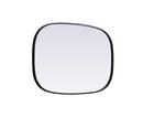 METAL FRAME OVAL MIRROR 24X36 BLACK 