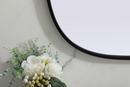 METAL FRAME OVAL MIRROR 24X36 BLACK 
