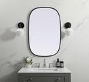 METAL FRAME OVAL MIRROR 24X36 BLACK 