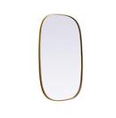 METAL FRAME OVAL MIRROR 24X36 BRASS 