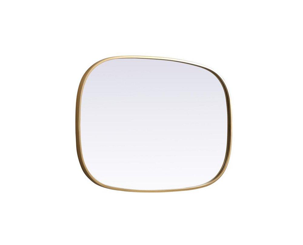 METAL FRAME OVAL MIRROR 24X36 BRASS 