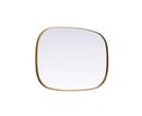 METAL FRAME OVAL MIRROR 24X36 BRASS 