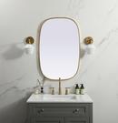 METAL FRAME OVAL MIRROR 24X36 BRASS 