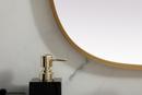 METAL FRAME OVAL MIRROR 24X40 BRASS 