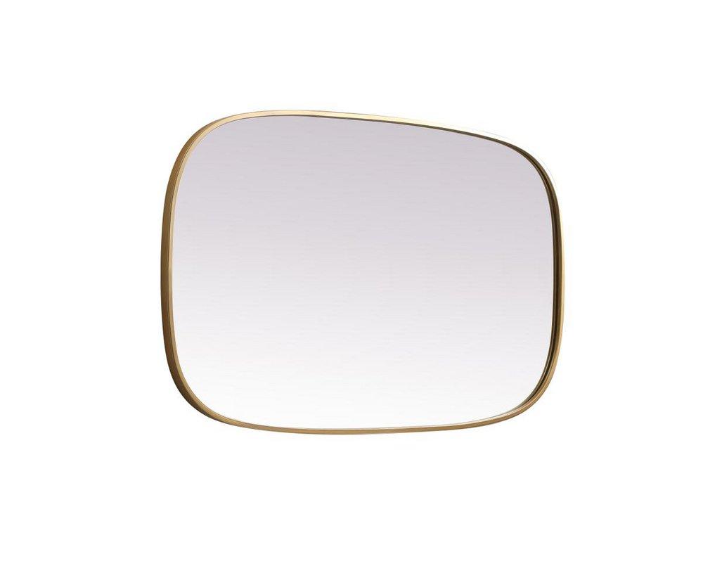 METAL FRAME OVAL MIRROR 24X40 BRASS 