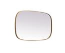 METAL FRAME OVAL MIRROR 24X40 BRASS 