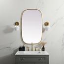 METAL FRAME OVAL MIRROR 24X40 BRASS 