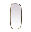 METAL FRAME OVAL MIRROR 24X40 BRASS 
