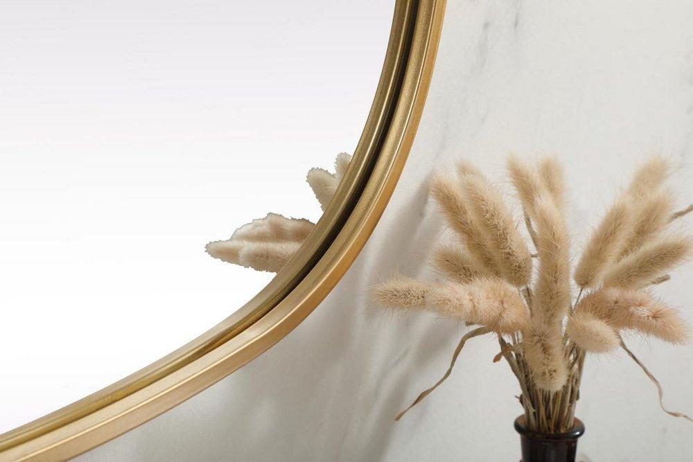 METAL FRAME OVAL MIRROR 24X40 BRASS 