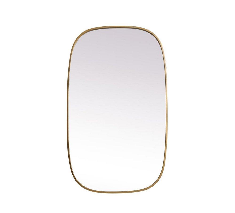 METAL FRAME OVAL MIRROR 24X40 BRASS 