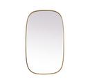 METAL FRAME OVAL MIRROR 24X40 BRASS 