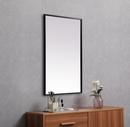 METAL FRAME RECTANGLE MIRROR 24X36 BLACK 