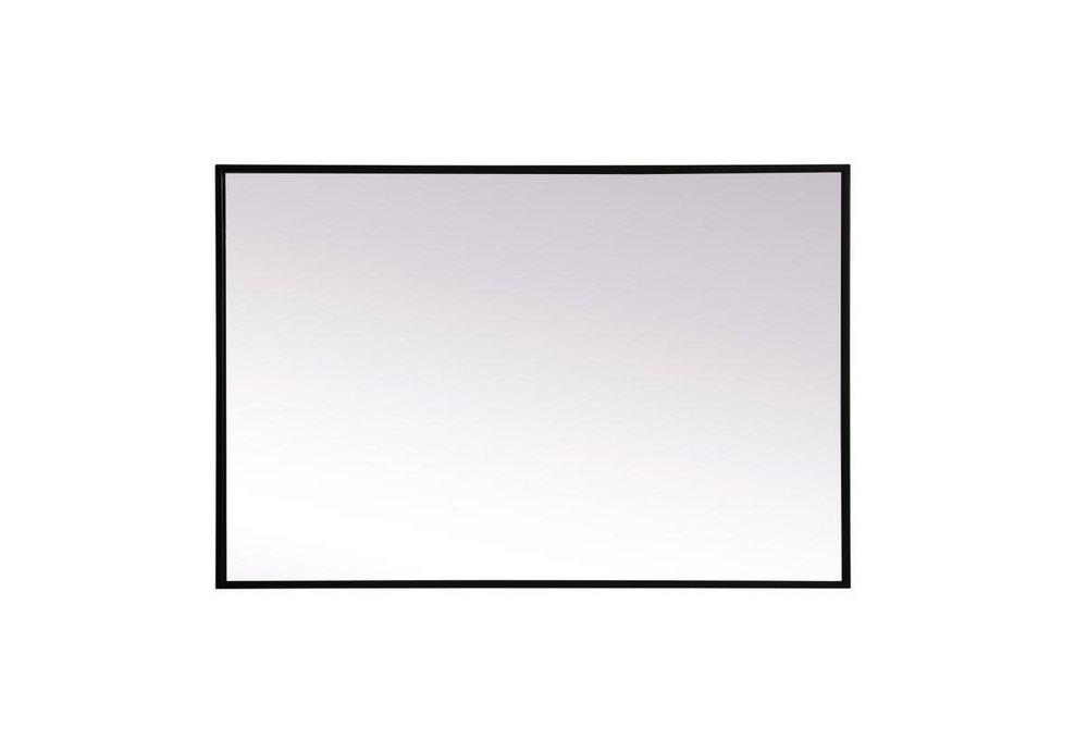 METAL FRAME RECTANGLE MIRROR 24X36 BLACK 