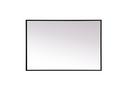 METAL FRAME RECTANGLE MIRROR 24X36 BLACK 