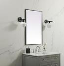 METAL FRAME RECTANGLE MIRROR 24X36 BLACK 