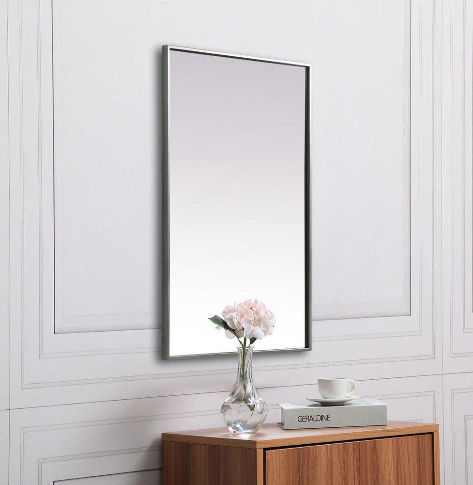 24 in. x 36 in. Rectangular Mirror in  Silver 