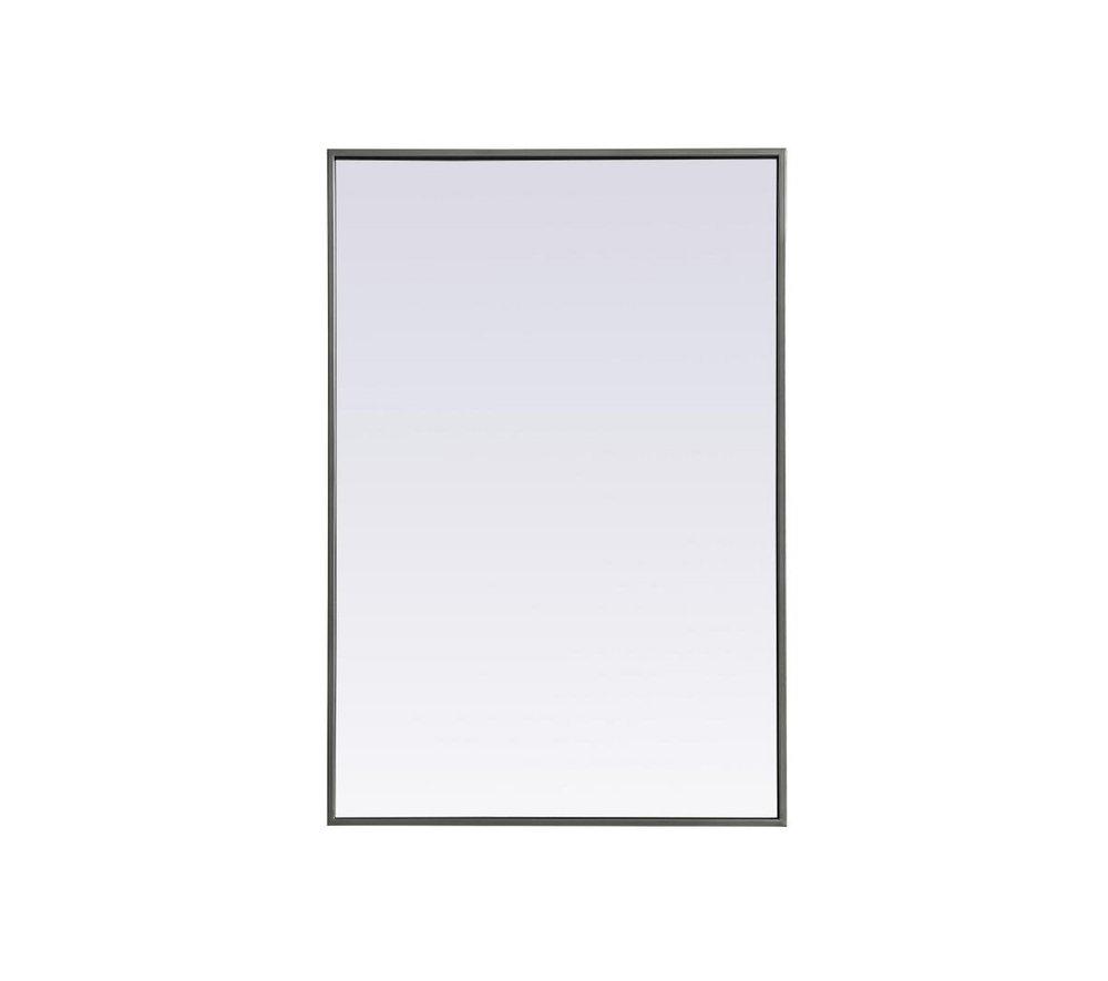 24 in. x 36 in. Rectangular Mirror in  Silver 