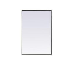24 in. x 36 in. Rectangular Mirror in  Silver