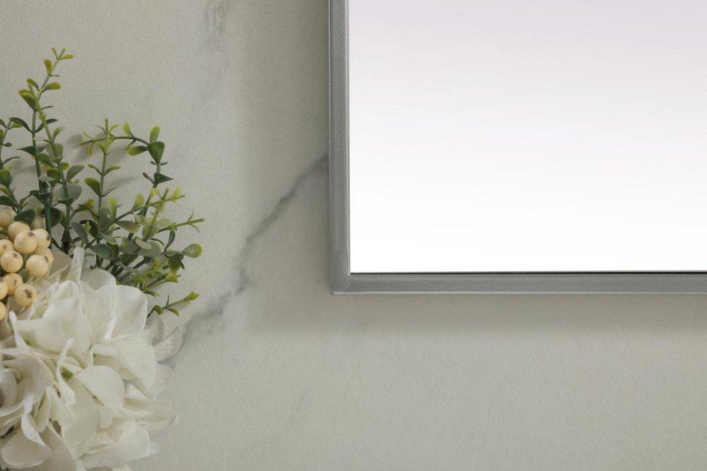 24 in. x 36 in. Rectangular Mirror in  Silver 