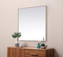 METAL FRAME SQUARE MIRROR 48 BRASS 