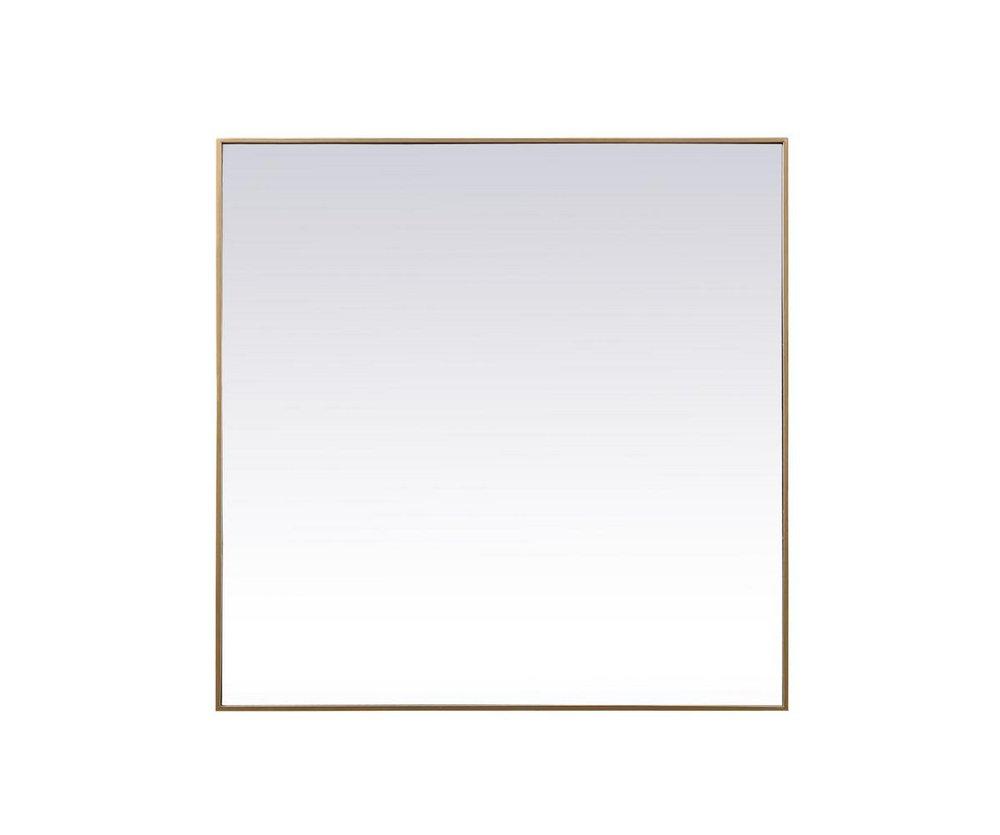 METAL FRAME SQUARE MIRROR 48 BRASS 