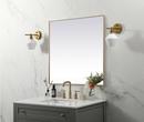 METAL FRAME SQUARE MIRROR 48 BRASS 