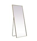 METAL FRAME RECTANGLE FULL LENGTH MIRROR 30X72 BRASS 