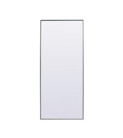 30 in. x 72 in. Rectangular Mirror in  Silver