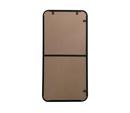 SOFT CORNER METAL RECTANGULAR MIRROR 18X36 BLACK 