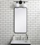 SOFT CORNER METAL RECTANGULAR MIRROR 18X36 BLACK 