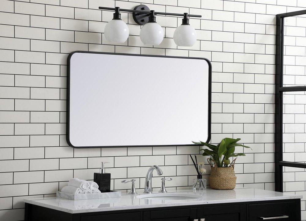 22 x 1 in. Mirror Rectangular in Blacks 