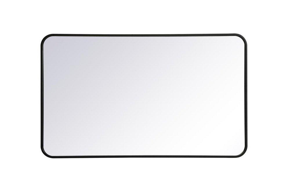 SOFT CORNER METAL RECTANGULAR MIRROR 24X40 BLACK 