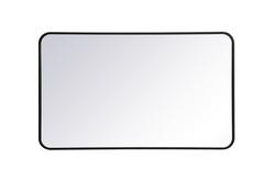 24 in. x 40 in. Rectangular Mirror in  Black